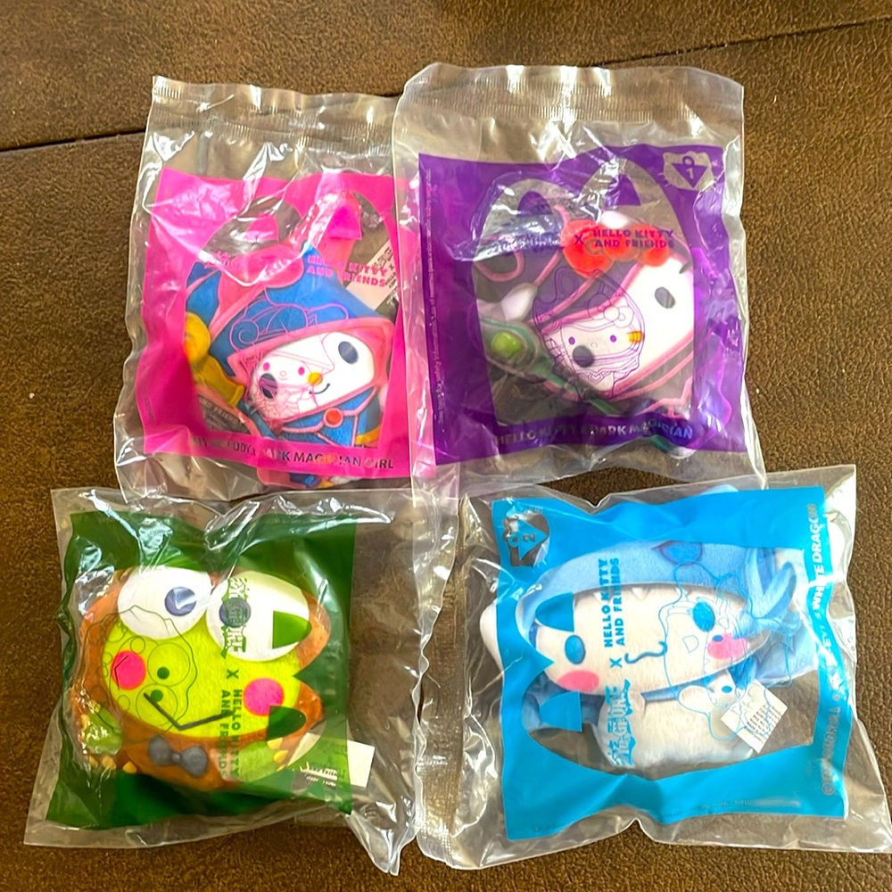 2024 McDonald’s Hello Kitty x YuGiOh! Set of 4 toys